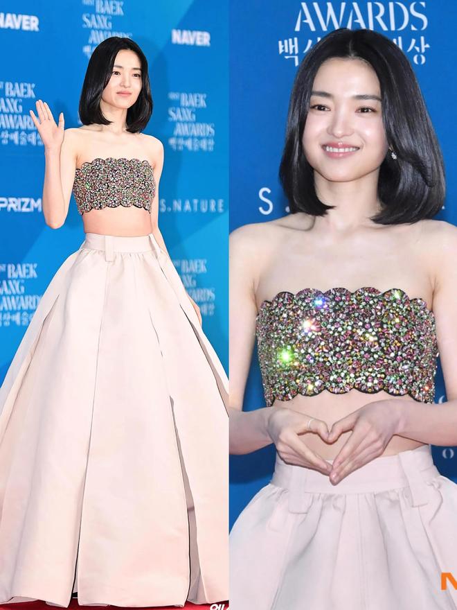 瘦林智妍美得像水蜜桃张娜拉好年轻！瓦力棋牌试玩韩国百想大赏宋慧乔干