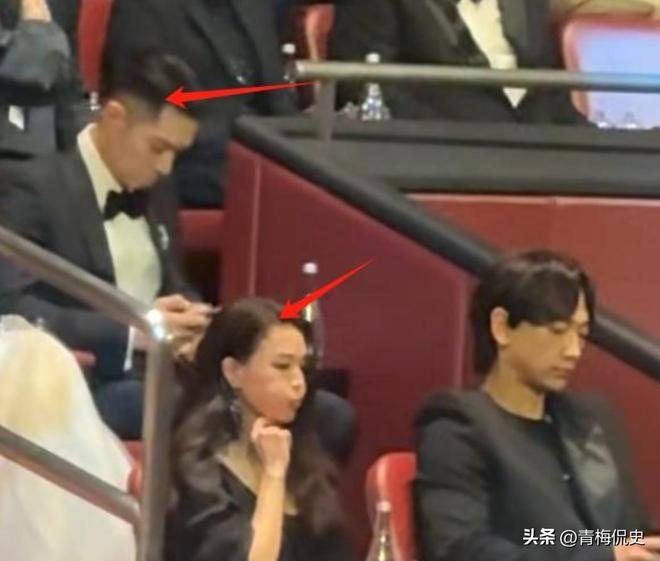 镜胡杏儿美出圈C位张柏芝抢尽风头瓦力游戏澳门晚宴：刘嘉玲大露背抢(图2)