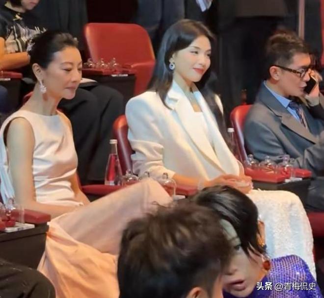 镜胡杏儿美出圈C位张柏芝抢尽风头瓦力游戏澳门晚宴：刘嘉玲大露背抢(图18)